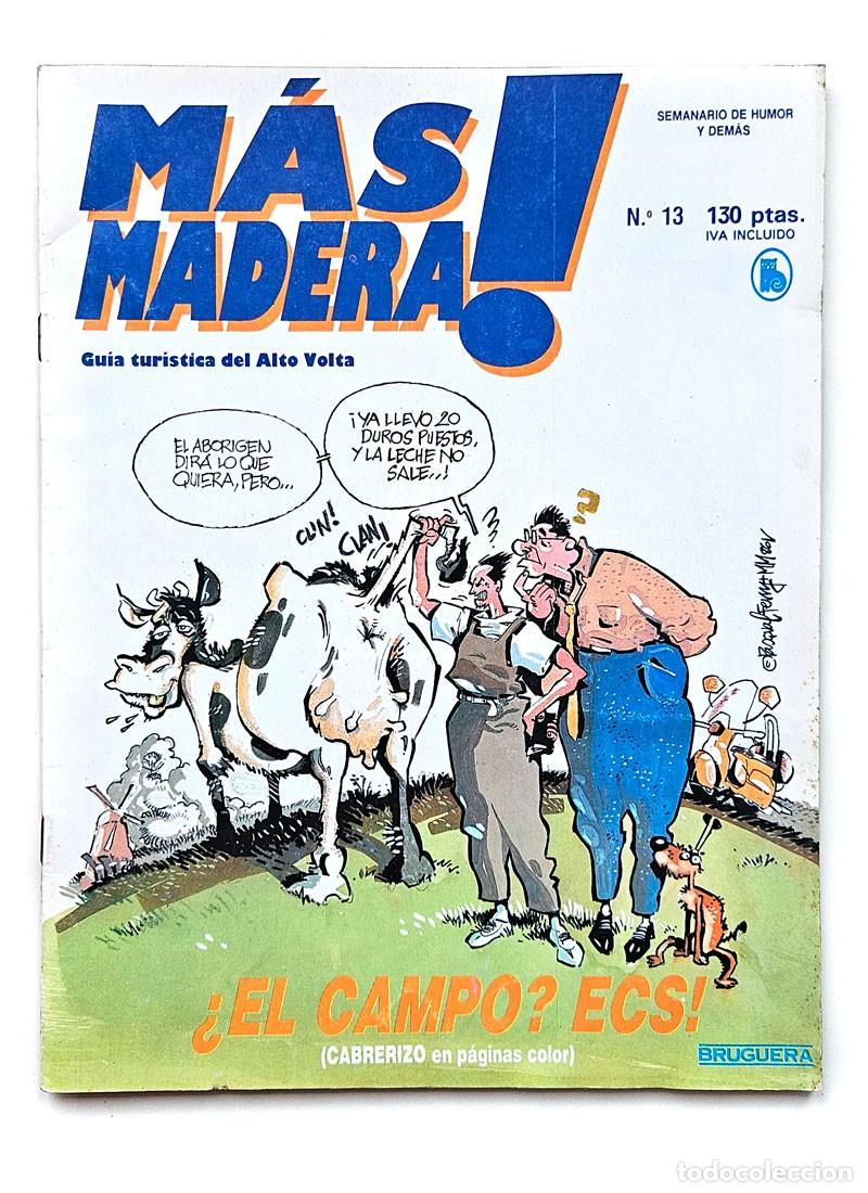 Coleccionismo de revistas y peri&oacute;dicos: M&Aacute;S MADERA N&ordm; 13 REVISTA SATIRICA EDITORIAL BRUGUERA 1986
