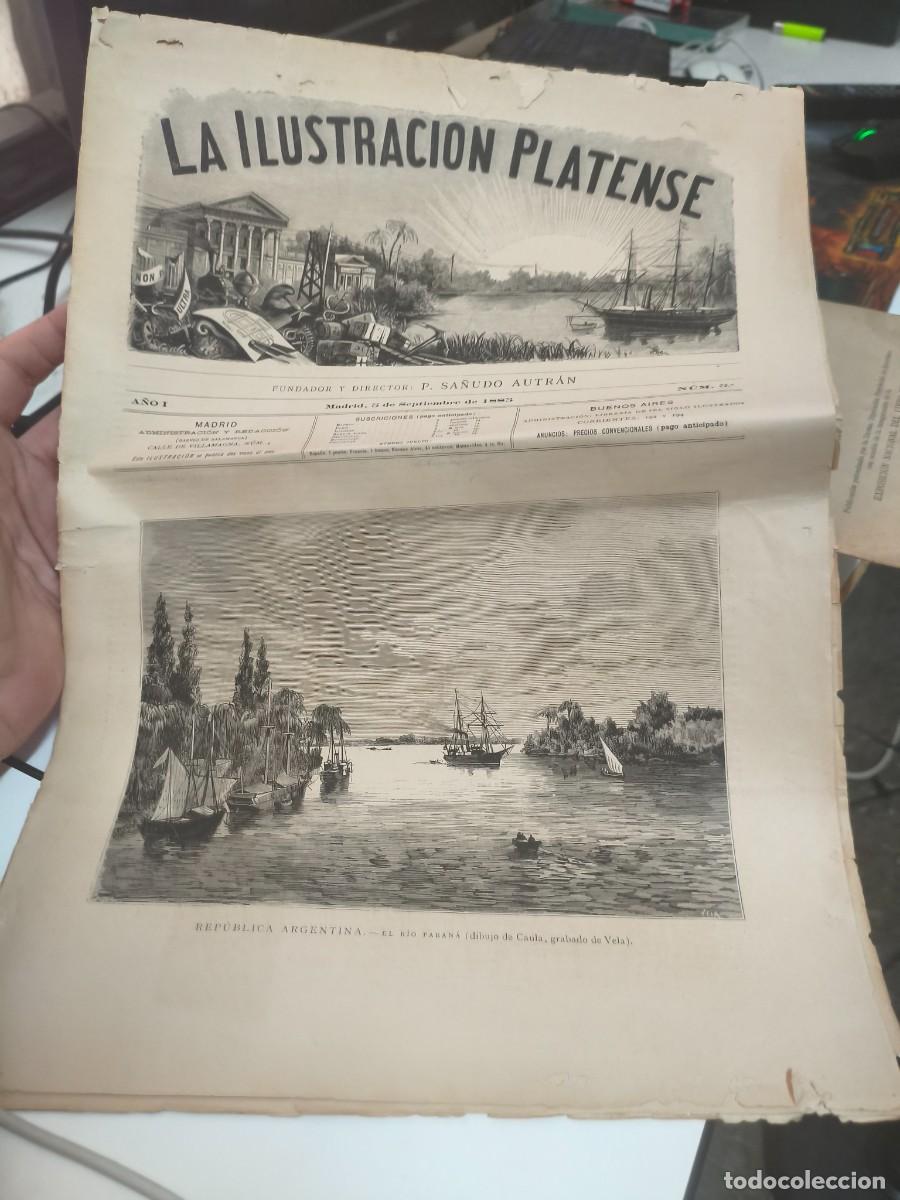 Coleccionismo de revistas y peri&oacute;dicos: La ilustraci&oacute;n platense. P. Sa&ntilde;udo Autr&aacute;n. A&ntilde;o I N&uacute;m. 5. 1883.