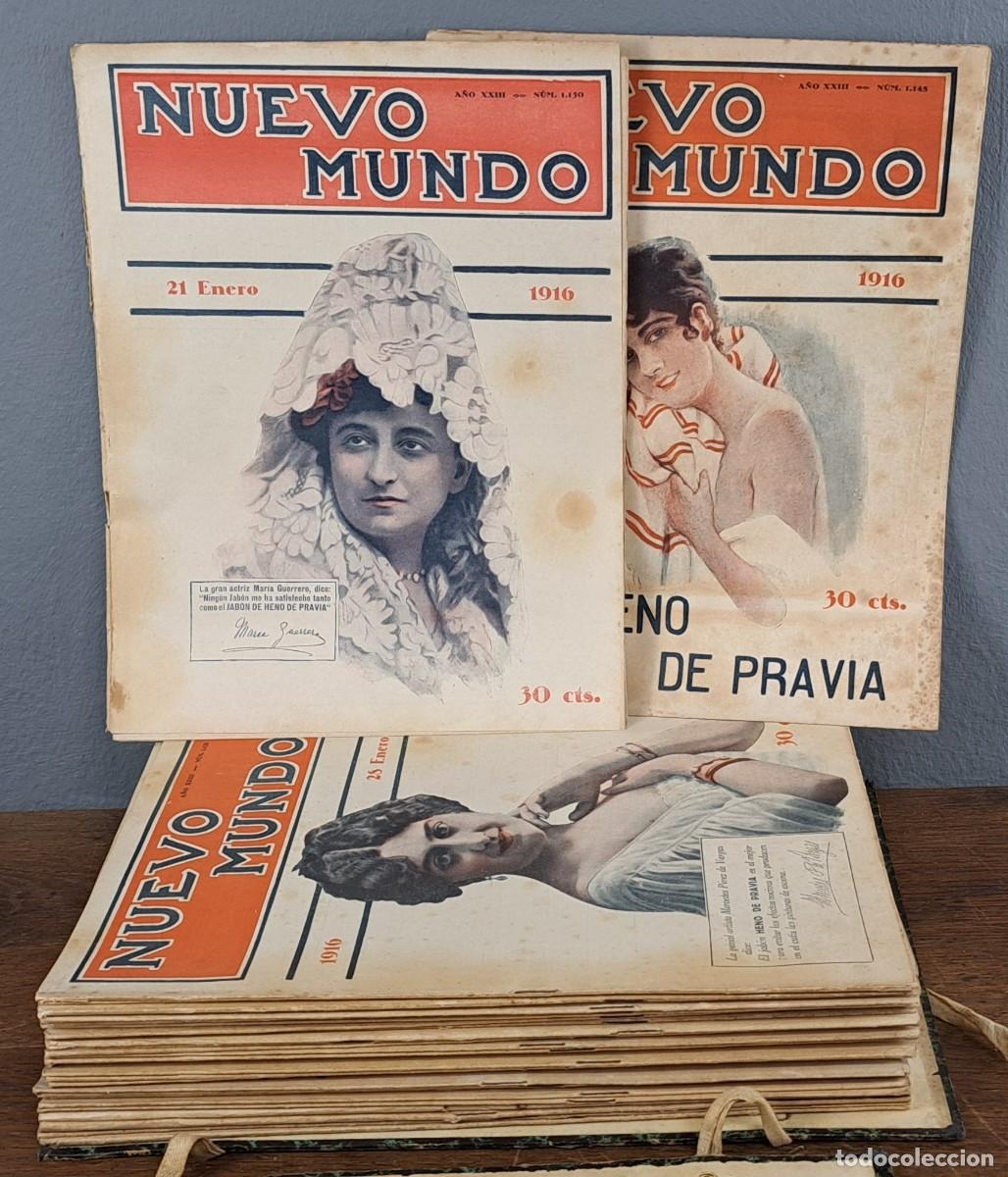Coleccionismo de revistas y peri&oacute;dicos: Lote de 32 revistas &ldquo;Nuevo Mundo&rdquo;, a&ntilde;o 1916, del n&ordm; 1.148 al 1.199