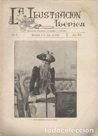 Coleccionismo de revistas y peri&oacute;dicos: LA ILUSTRACION IBERICA - A&Ntilde;O X - 2 ENERO 1892 - N&ordm; 470 - A-REVIL-1017