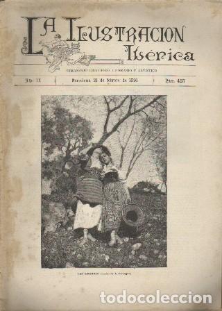 Coleccionismo de revistas y peri&oacute;dicos: LA ILUSTRACION IBERICA - A&Ntilde;O IX - 21 FEBRERO 1891 - N&ordm; 425 - A-REVIL-1019
