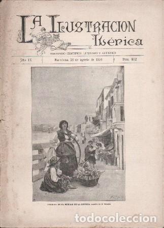 Coleccionismo de revistas y peri&oacute;dicos: LA ILUSTRACION IBERICA - A&Ntilde;O IX - 29 AGOSTO 1891 - N&ordm; 452 - A-REVIL-1032