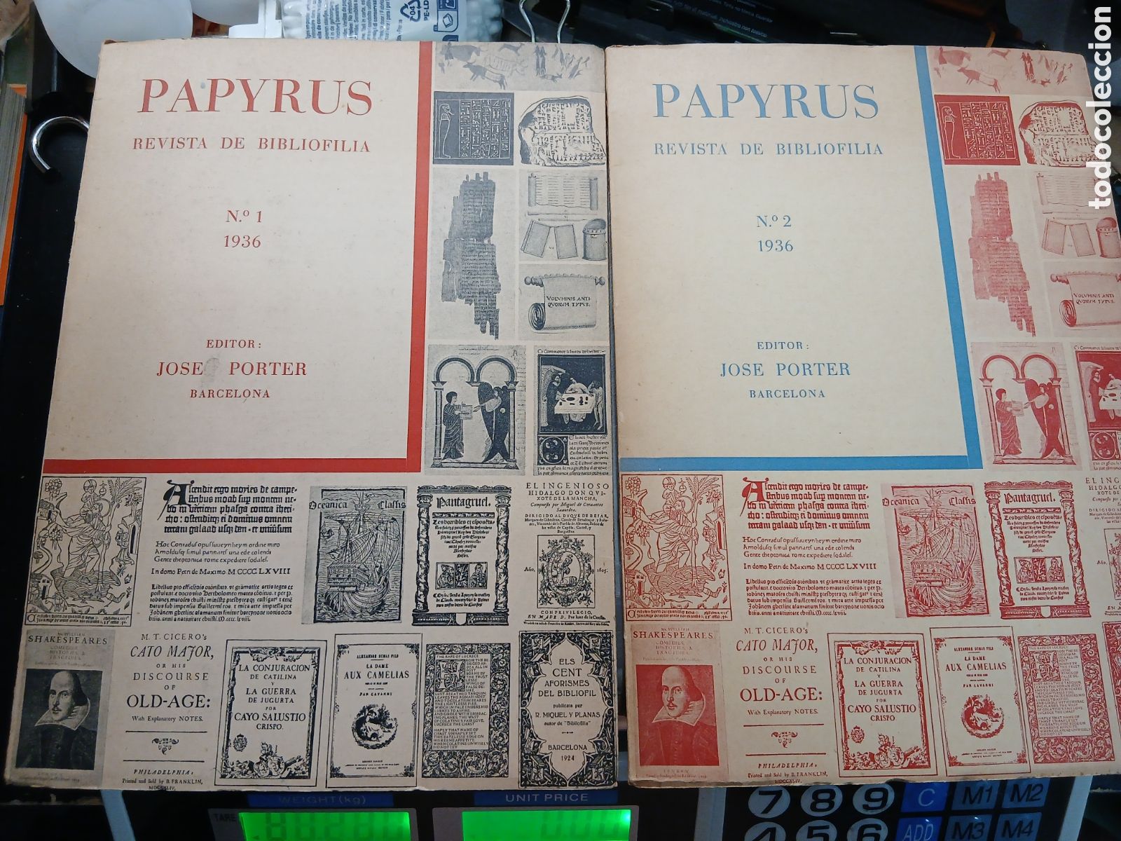 Coleccionismo de revistas y peri&oacute;dicos: PAPYRUS REVISTA DE BIBLIOFILIA 1Y 2 COMPLETA !!!