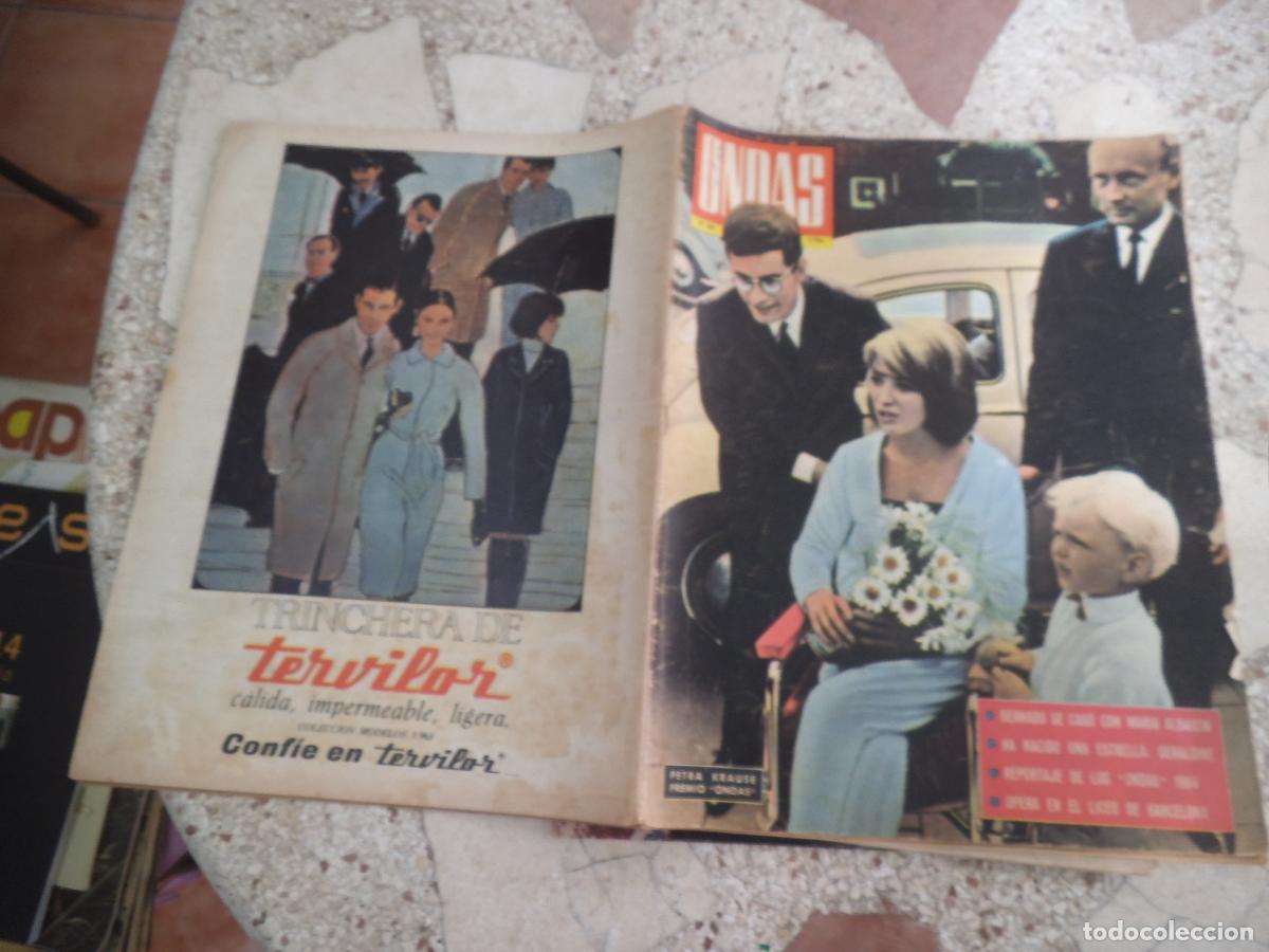 Coleccionismo de revistas y peri&oacute;dicos: ondas n&ordm; 286, 1964, reportage de los ondas ,geraldine chaplin, mari santpere, con suplemento