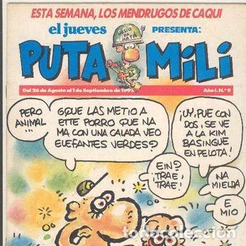 Coleccionismo de revistas y peri&oacute;dicos: Revista Puta Mili N&ordm; 9 El Jueves 1992 Completa Con Poster Central PEIFER