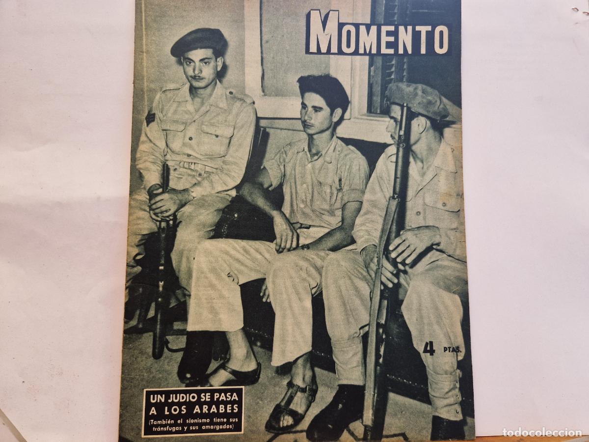 Coleccionismo de revistas y peri&oacute;dicos: REVISTA. MOMENTO. UN JUDIO SE PASA A LOS ARABES. 26 DE AGOSTO 1954