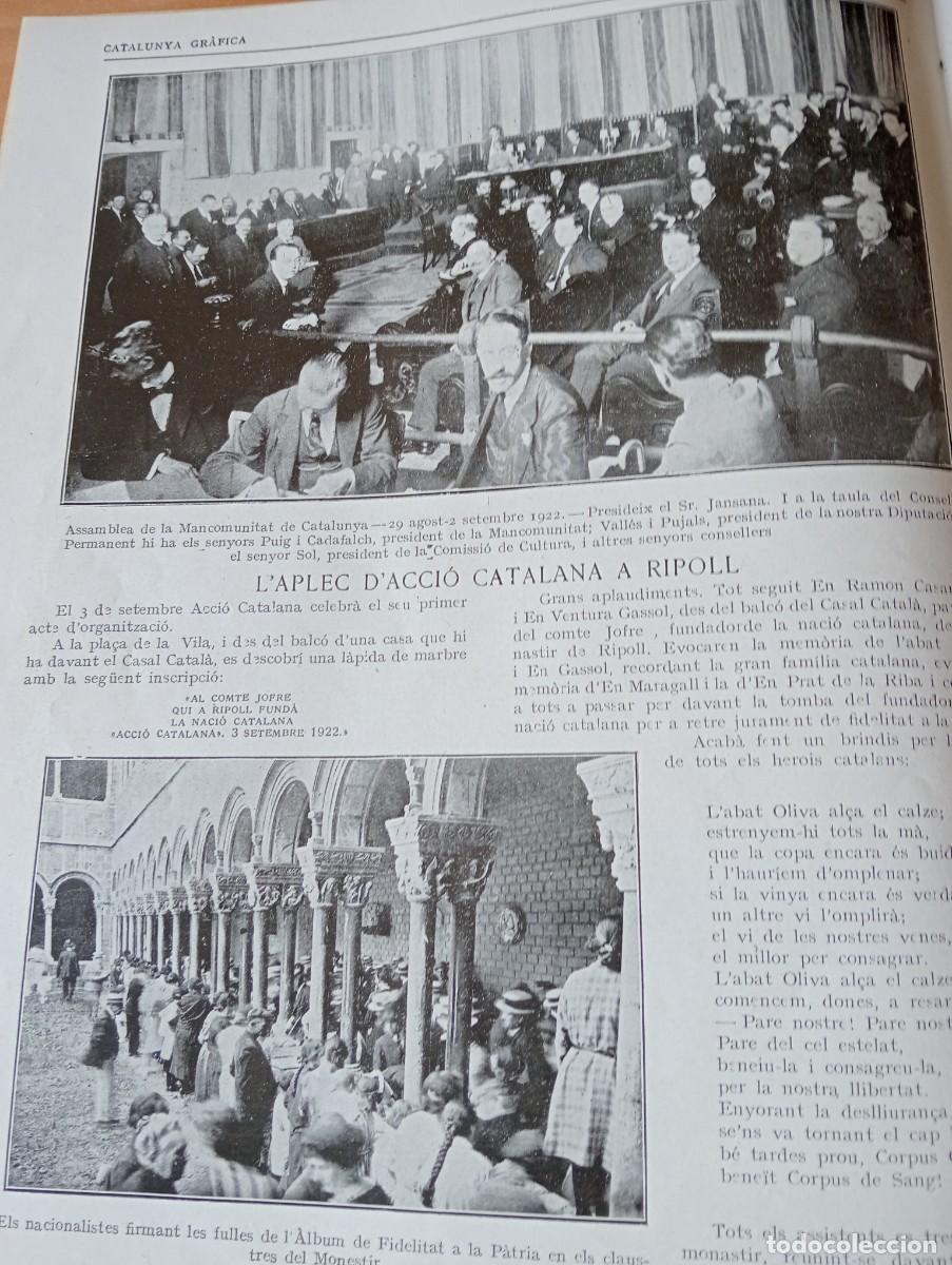 Coleccionismo de revistas y peri&oacute;dicos: REVISTA ANY 1922 ACCIO CATALANA A RIPOLL JANSANA VENTURA GASOL SANT HILARI SACALM REM A BARCELONA