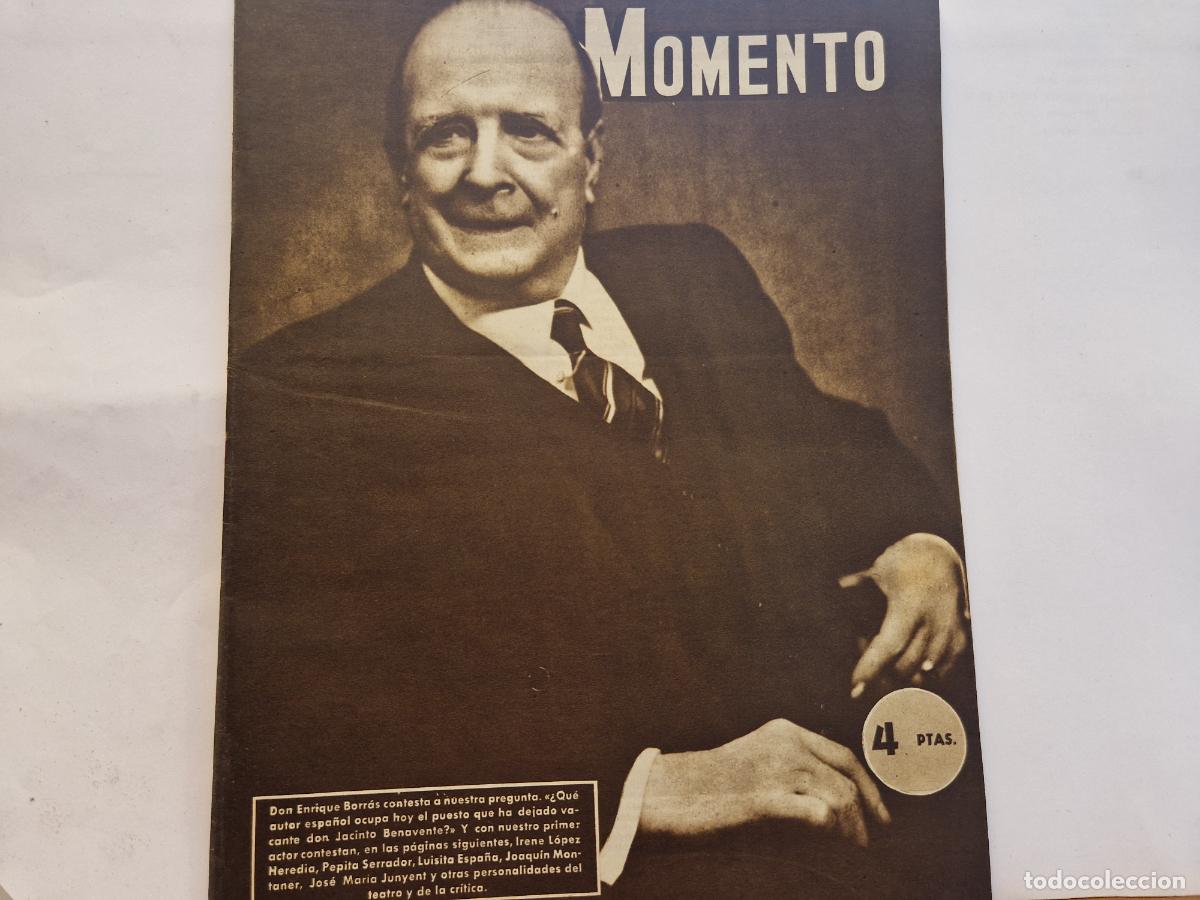 Collezionismo di Riviste e Giornali: REVISTA. MOMENTO. DON ENRIQUE BARRAS. 29 DE JULIO 1954