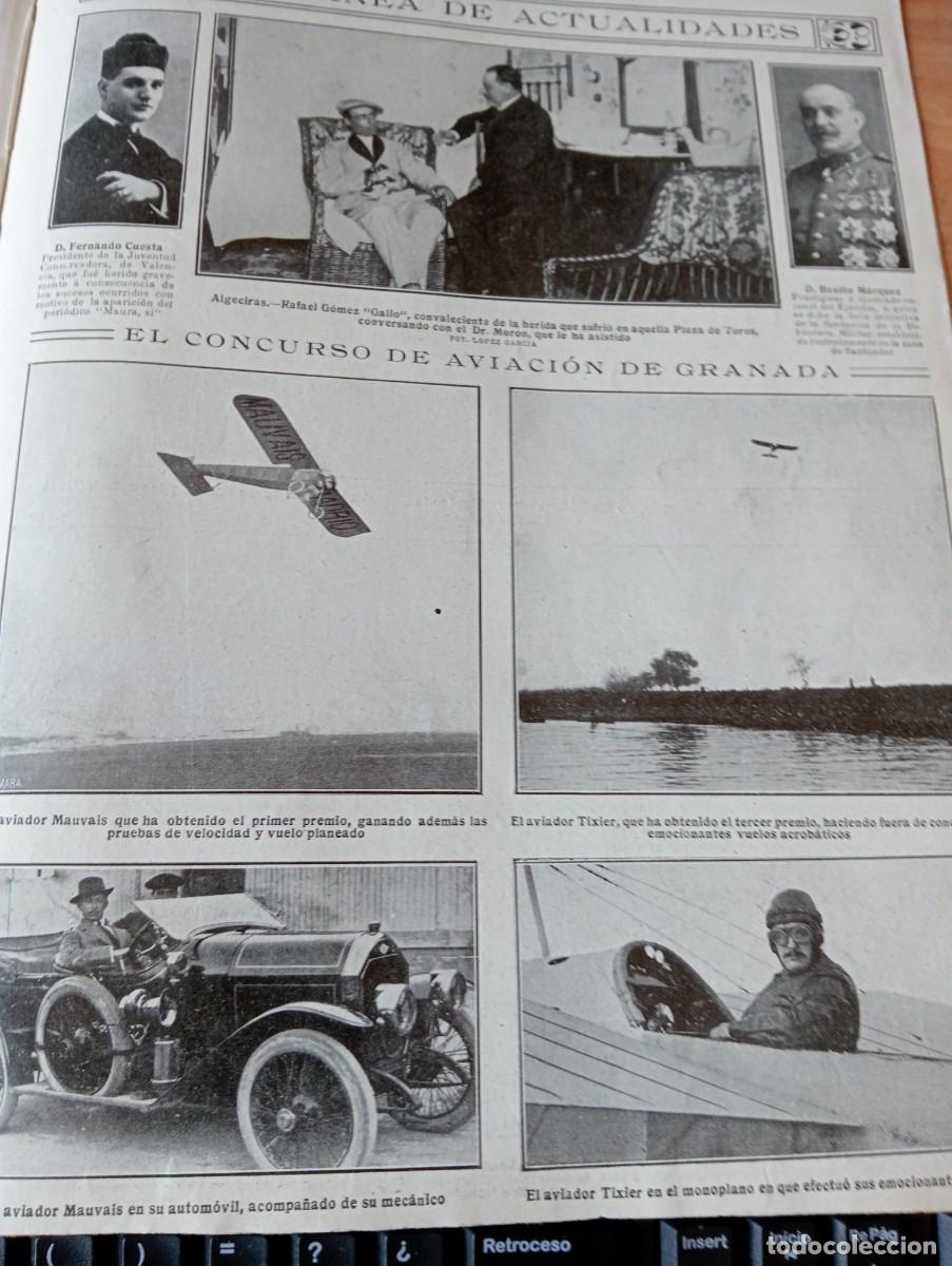 Sammeln von Zeitschriften und Zeitungen: REVISTA 1914 AVIADOR PILOTO DE AVION MAUVAIS EN GRANADA TIXIER CONCURSO DE AVIACION EN GRANADA