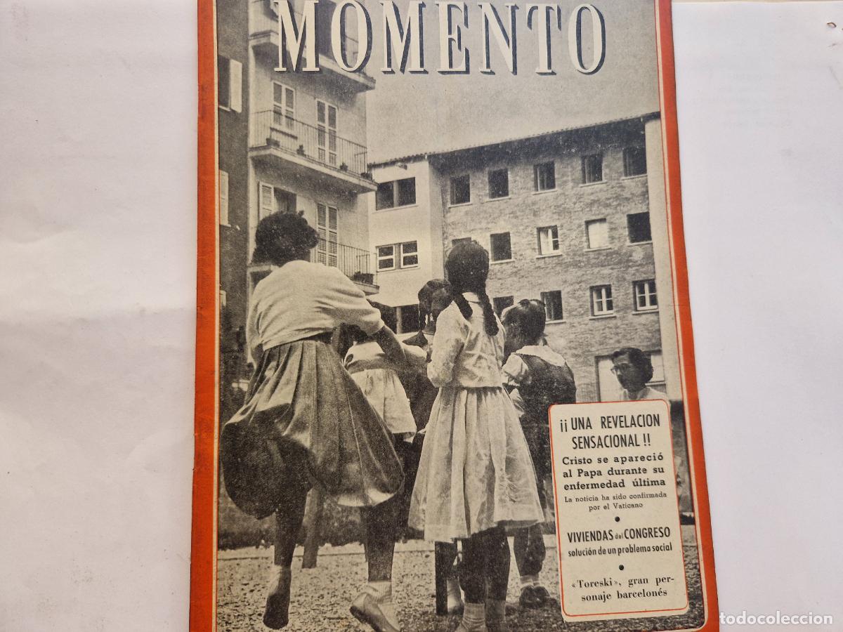 Coleccionismo de revistas y peri&oacute;dicos: REVISTA. MOMENTO. UNA REVELACION SENSACIONAL. 24 DE NOVIEMBRE 1955