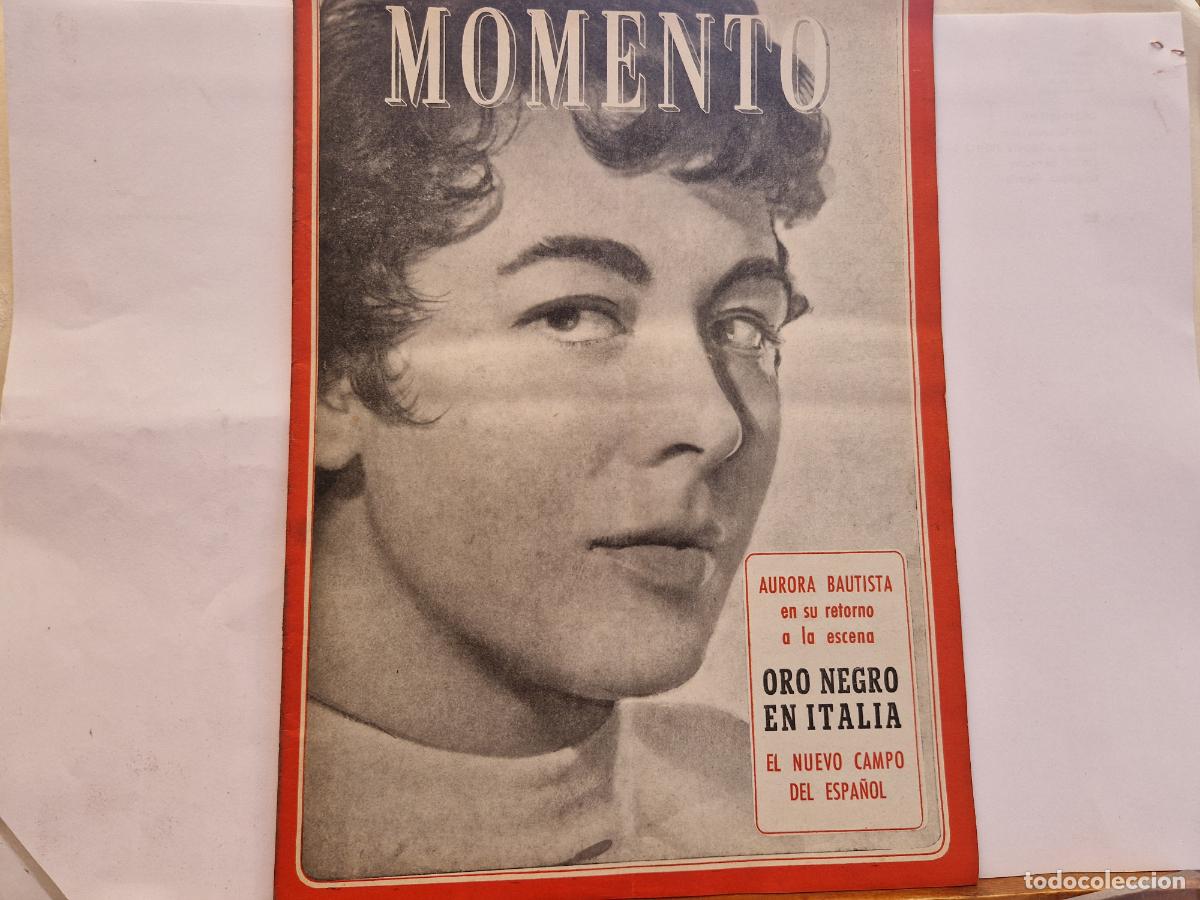 Coleccionismo de revistas y peri&oacute;dicos: REVISTA. MOMENTO. AURORA BAUTISTA. 20 DE OCTUBRE 1955
