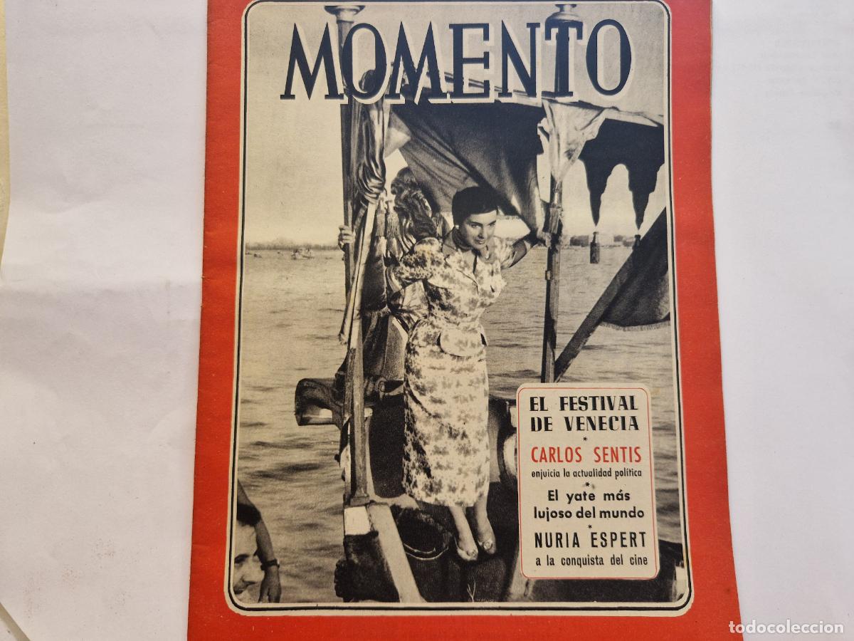 Coleccionismo de revistas y peri&oacute;dicos: REVISTA. MOMENTO. EL FESTIVAL DE VENECIA. 22 DE SEPTIEMBRE 1955