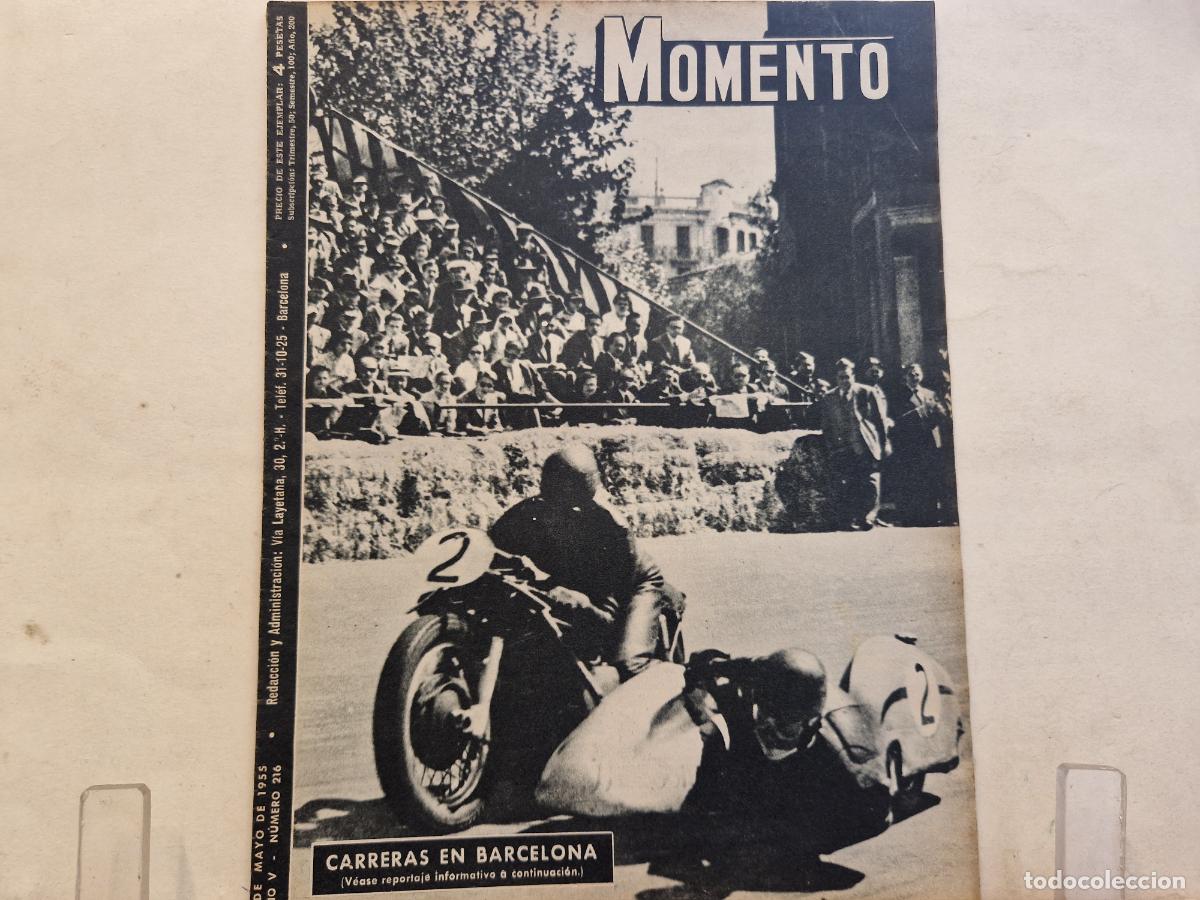 Collezionismo di Riviste e Giornali: REVISTA. MOMENTO. CARRERAS EN BARCELONA. 5 DE MAYO 1955