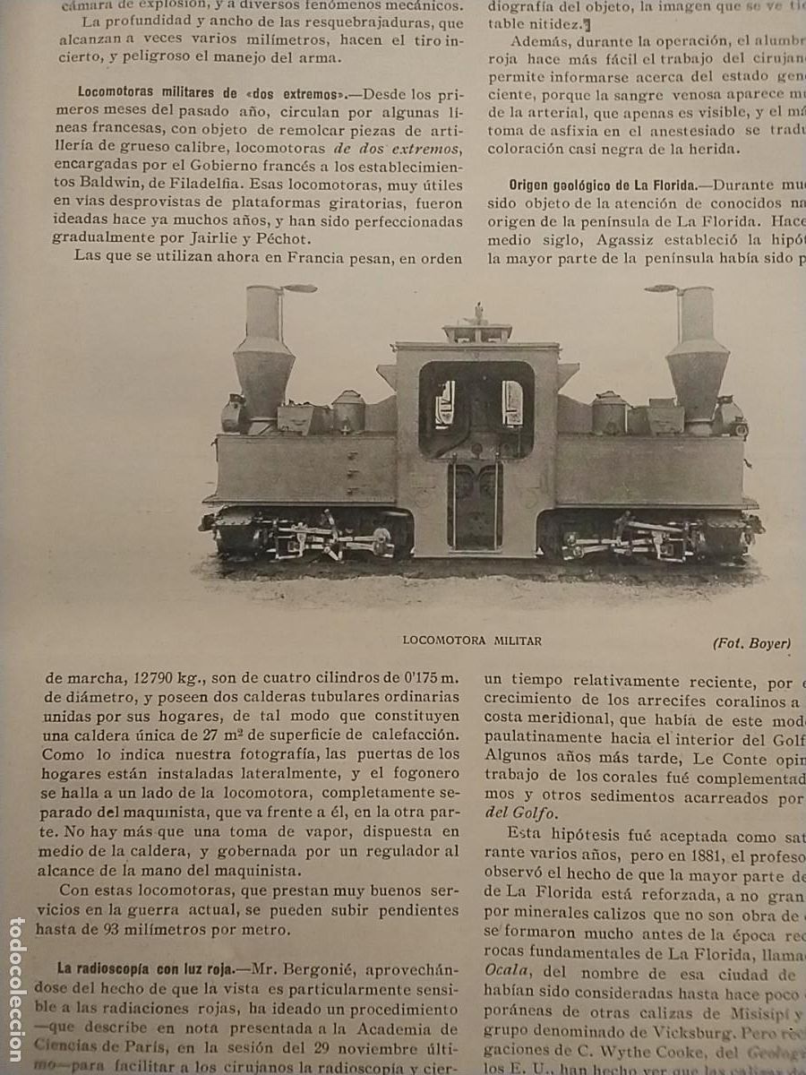 Coleccionismo de revistas y peri&oacute;dicos: LOCOMOTORAS MILITARES DE DOS EXTREMOS BALDWIN LOCOMOTORA MINIATURA ESKDALE REVISTA A&Ntilde;O 1916