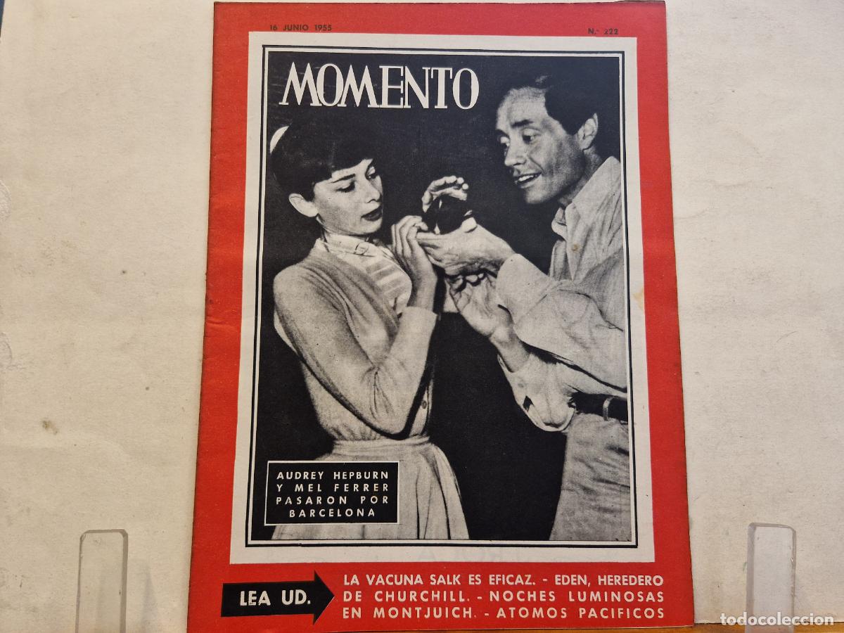 Coleccionismo de revistas y peri&oacute;dicos: REVISTA. MOMENTO. LA VACUNA SALK ES EFICAZ. 16 DE JUNIO 1955