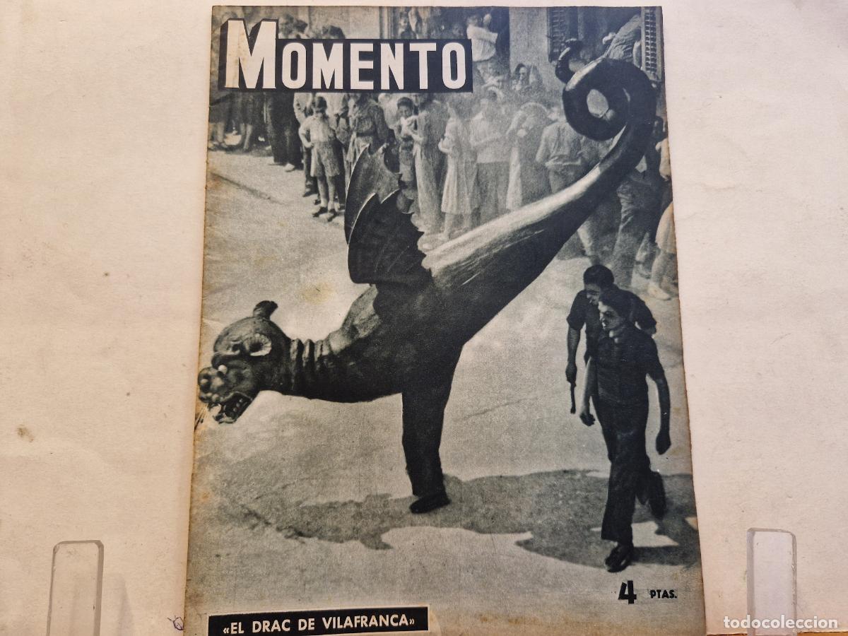 Coleccionismo de revistas y peri&oacute;dicos: REVISTA. MOMENTO. EL DRAC DE VILAFRANCA. 27 DE AGOSTO. 1953