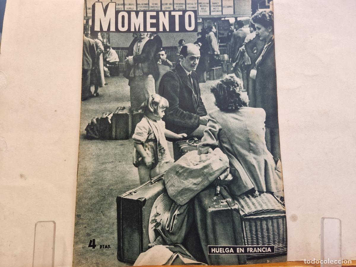 Coleccionismo de revistas y peri&oacute;dicos: REVISTA. MOMENTO. HUELGA EN FRANCIA. 20 DE AGOSTO. 1953
