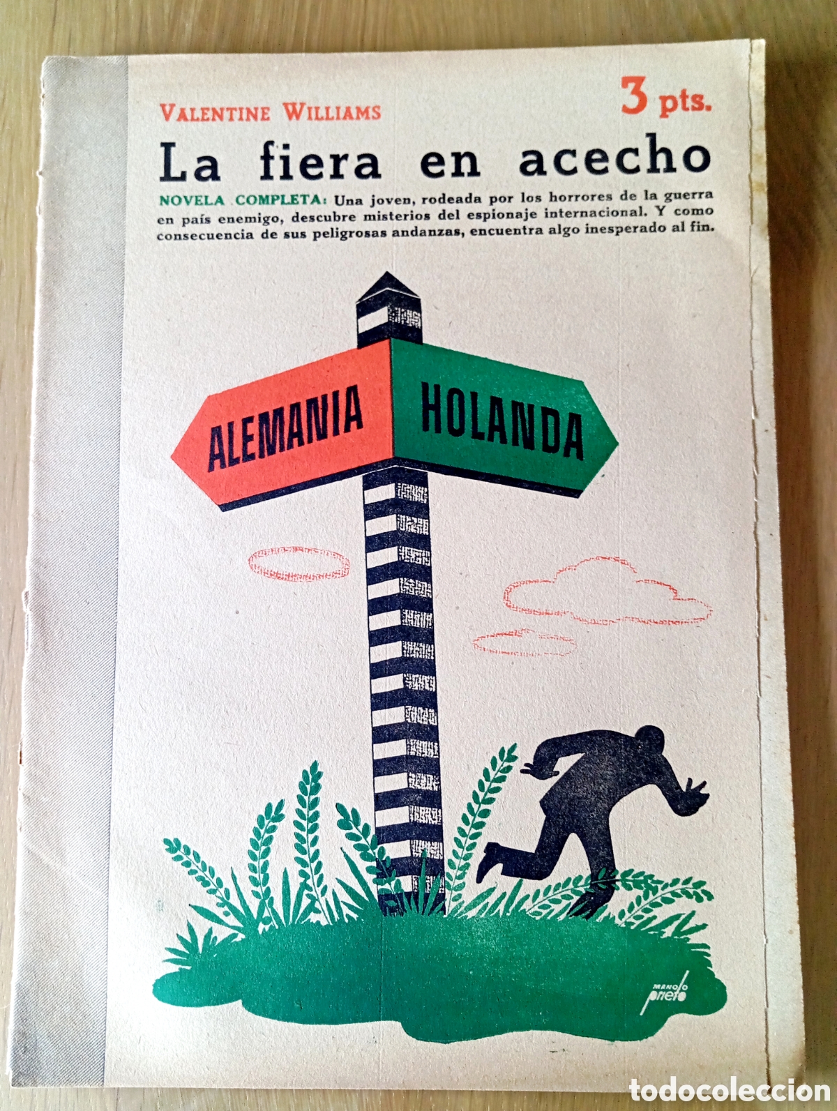 Collectionnisme de Revues et Journaux: VALENTINE WILLIAMS LA FIERA EN ACECHO REVISTA NOVELAS Y CUENTOS 948 PORTADA MANOLO PRIETO 1949