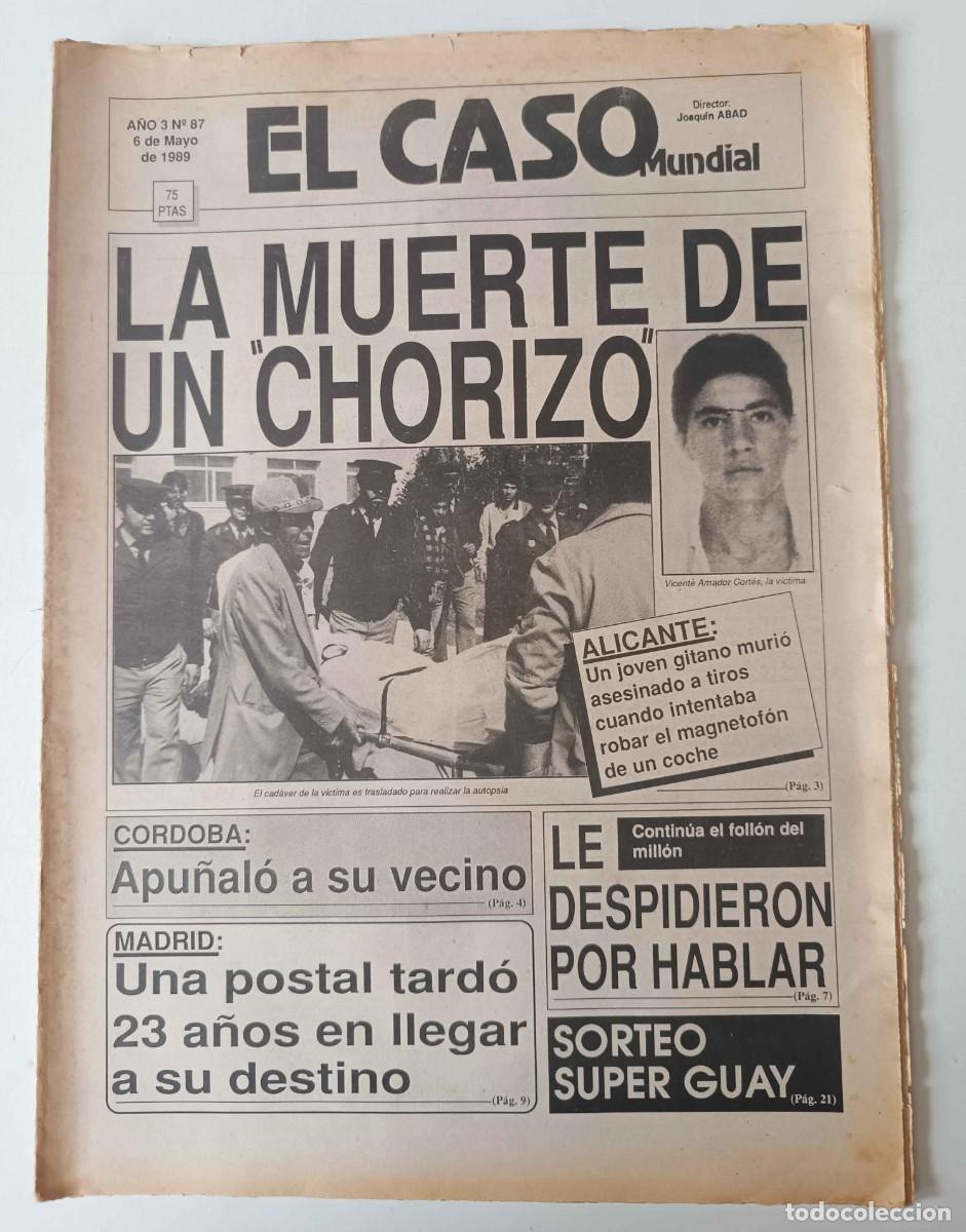 Coleccionismo de revistas y peri&oacute;dicos: Peri&oacute;dico EL CASO n&ordm; 87 A&ntilde;o 3 Sucesos Cr&oacute;nica negra Issei Sagawa Can&iacute;bal El Puma Marilyn Monroe