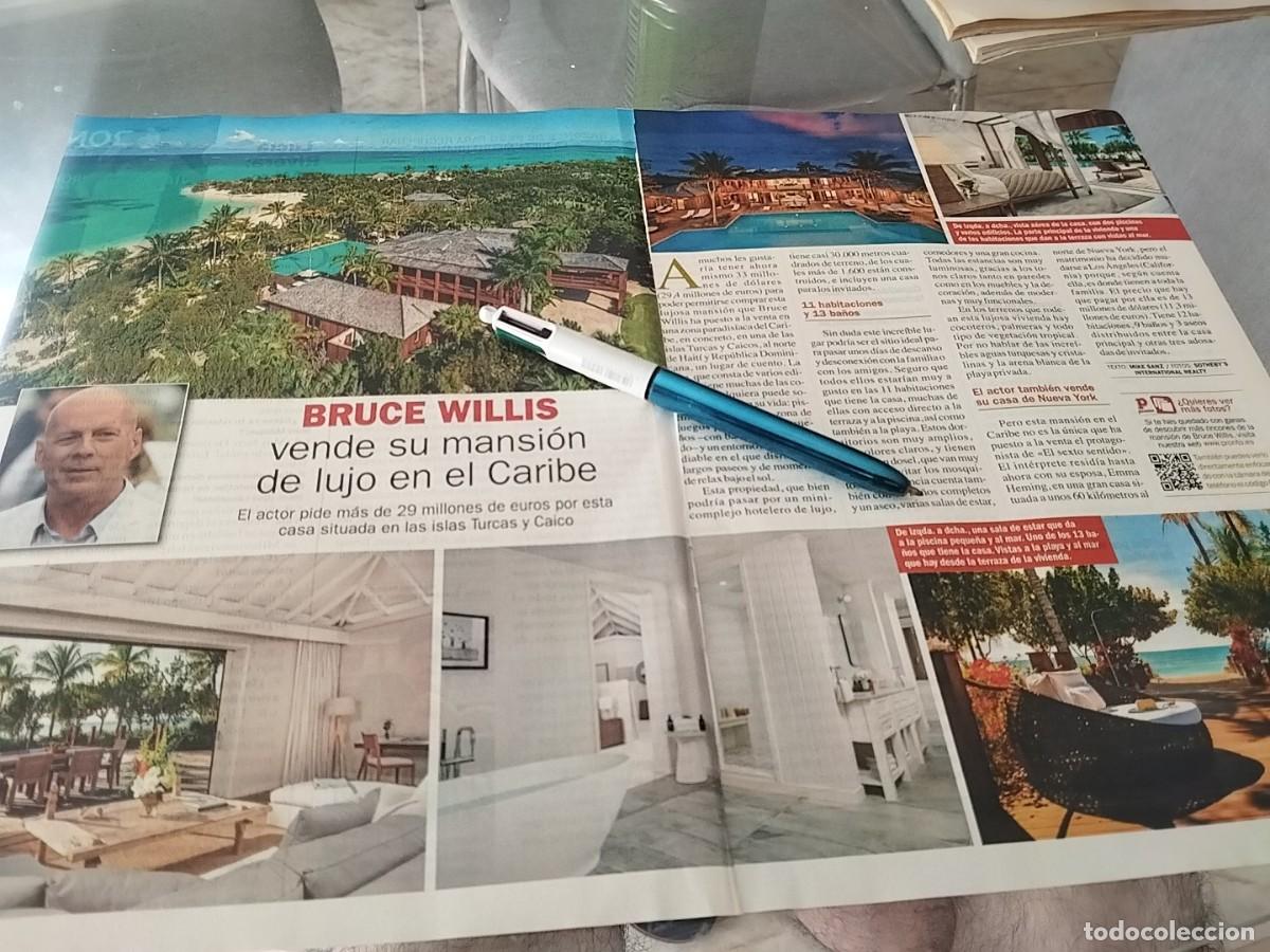 Coleccionismo de revistas y peri&oacute;dicos: BRUCE WILLIS MANSION DE LUJO EN EL CARIBE RECORTE REVISTA 2019
