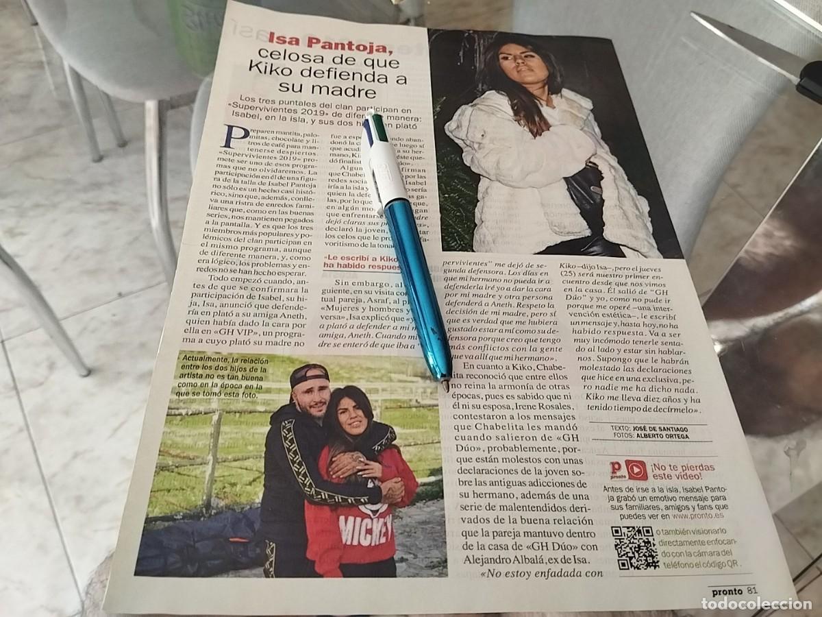 Coleccionismo de revistas y peri&oacute;dicos: ISA PANTOJA Y KIKO RIVERA RECORTE REVISTA 2019