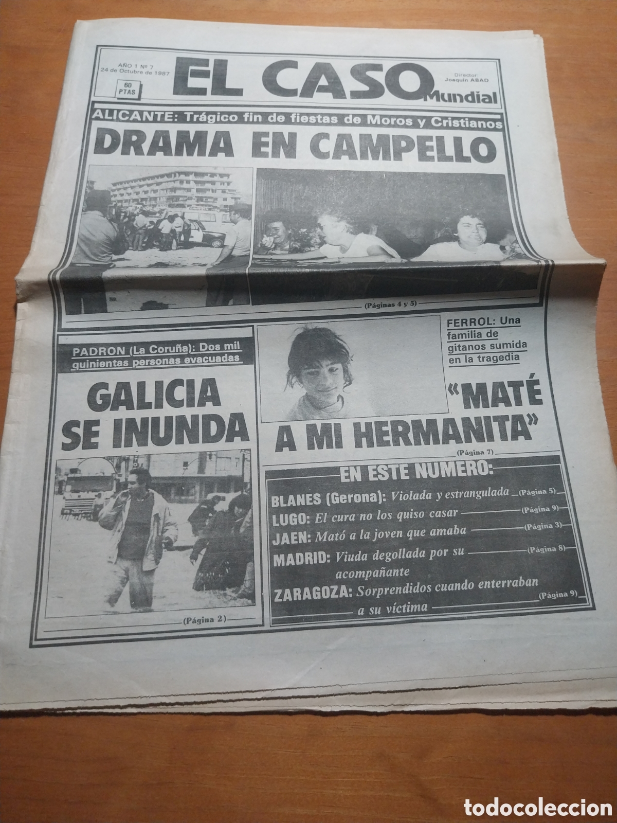 Coleccionismo de revistas y peri&oacute;dicos: EL CASO 1987 DRAMA EN CAMPELLO. ALUD EN ANDORRA. ARROYO MOLINOS.