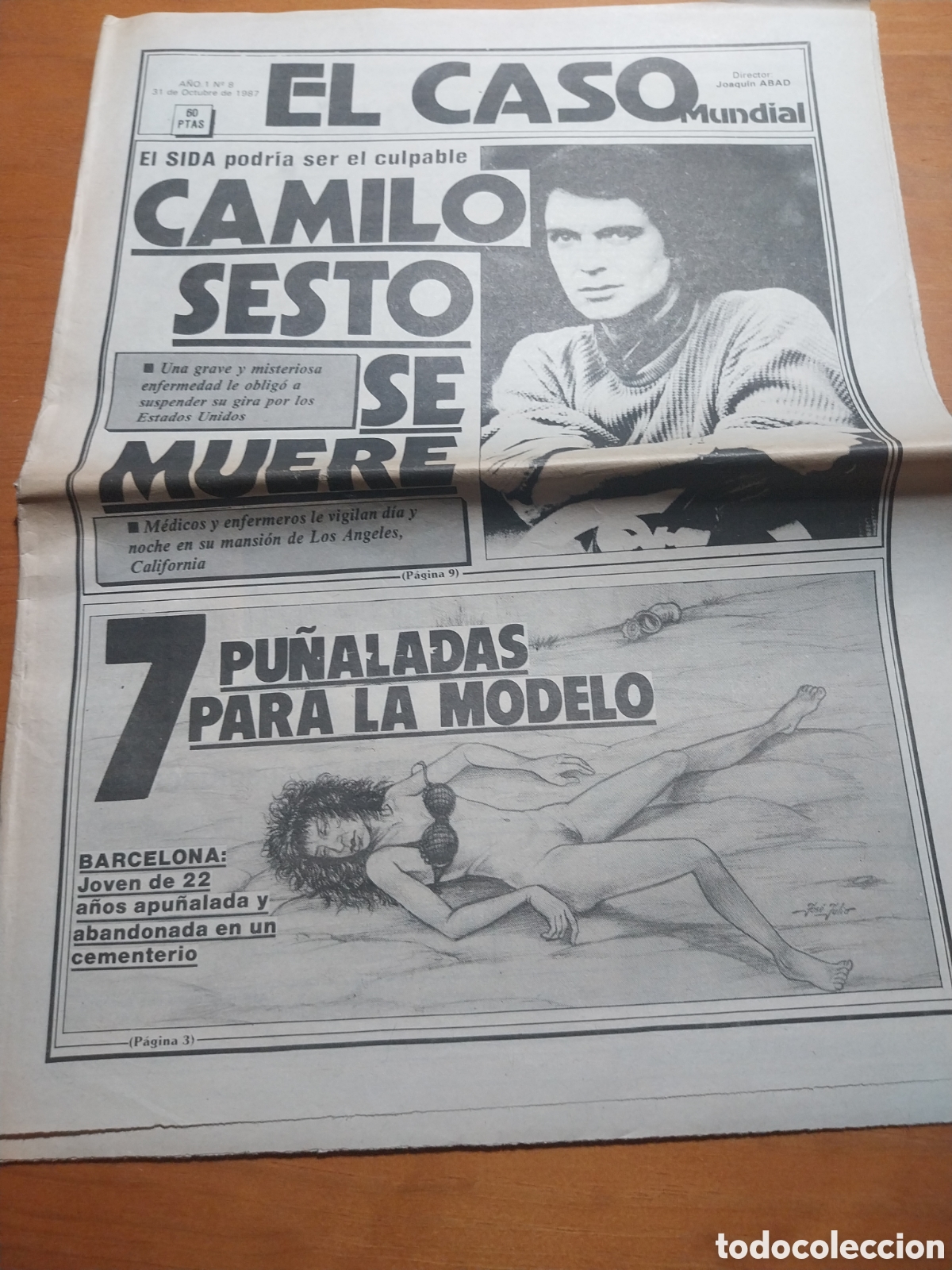 Collection Magazines and Newspapers: EL CASO 1879 CAMILO SESTO SE MUERE. .MODELO DEGOLLADA BARCELONA.NOVATADAS.ARTECHE LE DIO SU MERECIDO