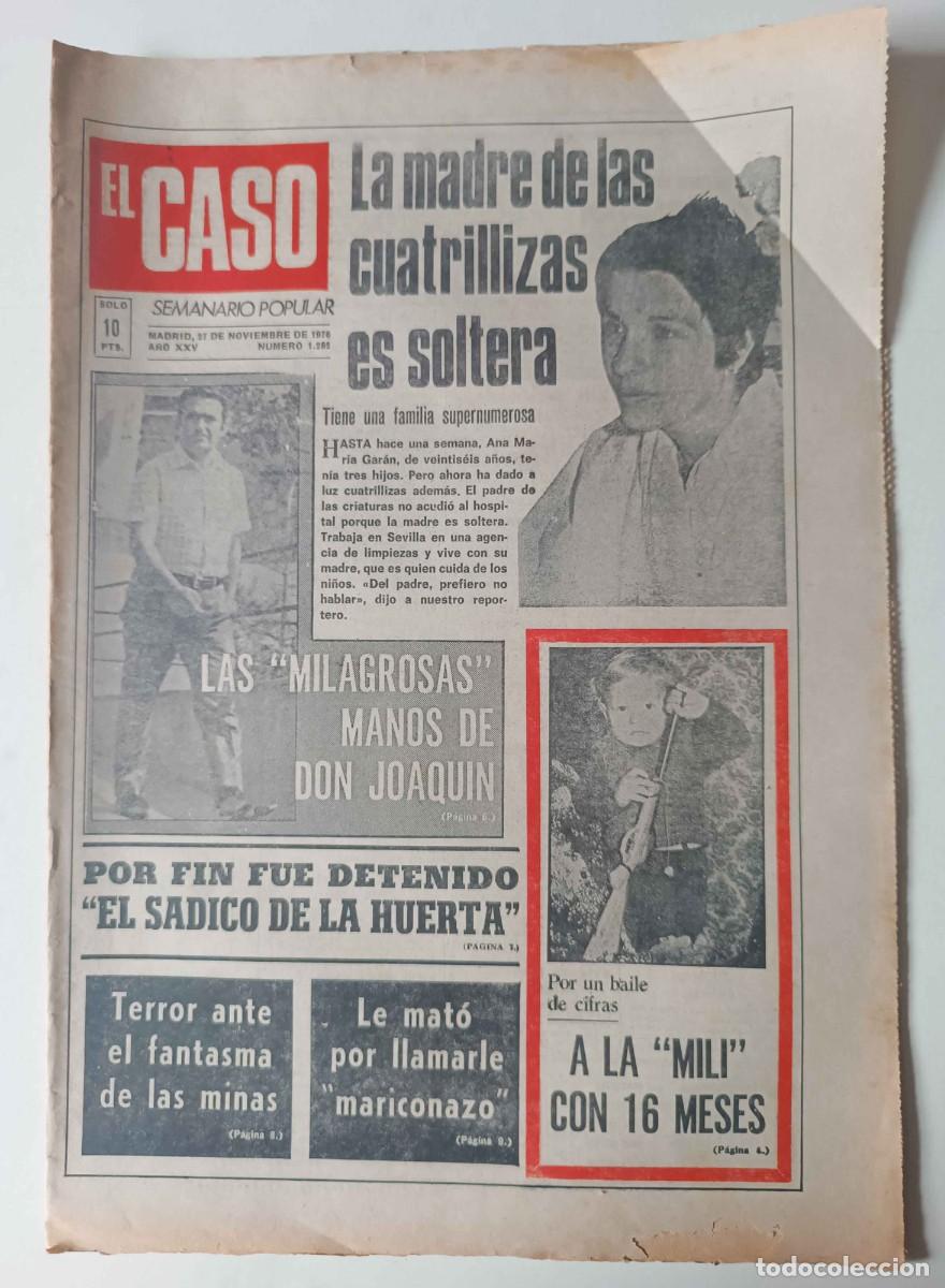 Coleccionismo de revistas y peri&oacute;dicos: Peri&oacute;dico EL CASO n&ordm; 1282 Sucesos Cr&oacute;nica negra Angie Dickinson Kojak Crimen C&aacute;rcel Quinquis Drogas