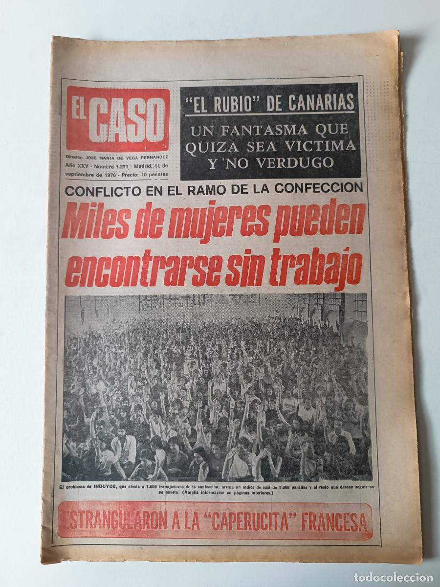 Coleccionismo de revistas y peri&oacute;dicos: Peri&oacute;dico EL CASO n&ordm; 1271 Sucesos Cr&oacute;nica negra Curanderos Estafas Cr&iacute;menes Asesinatos
