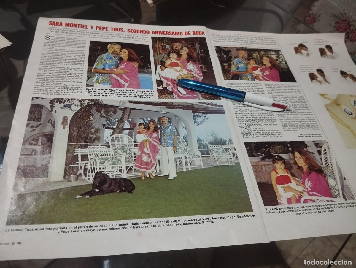 Coleccionismo de revistas y peri&oacute;dicos: REPORTAJE SARA MONTIEL Y PEPE TOUS REVISTA 2 P&Aacute;GINAS 1981
