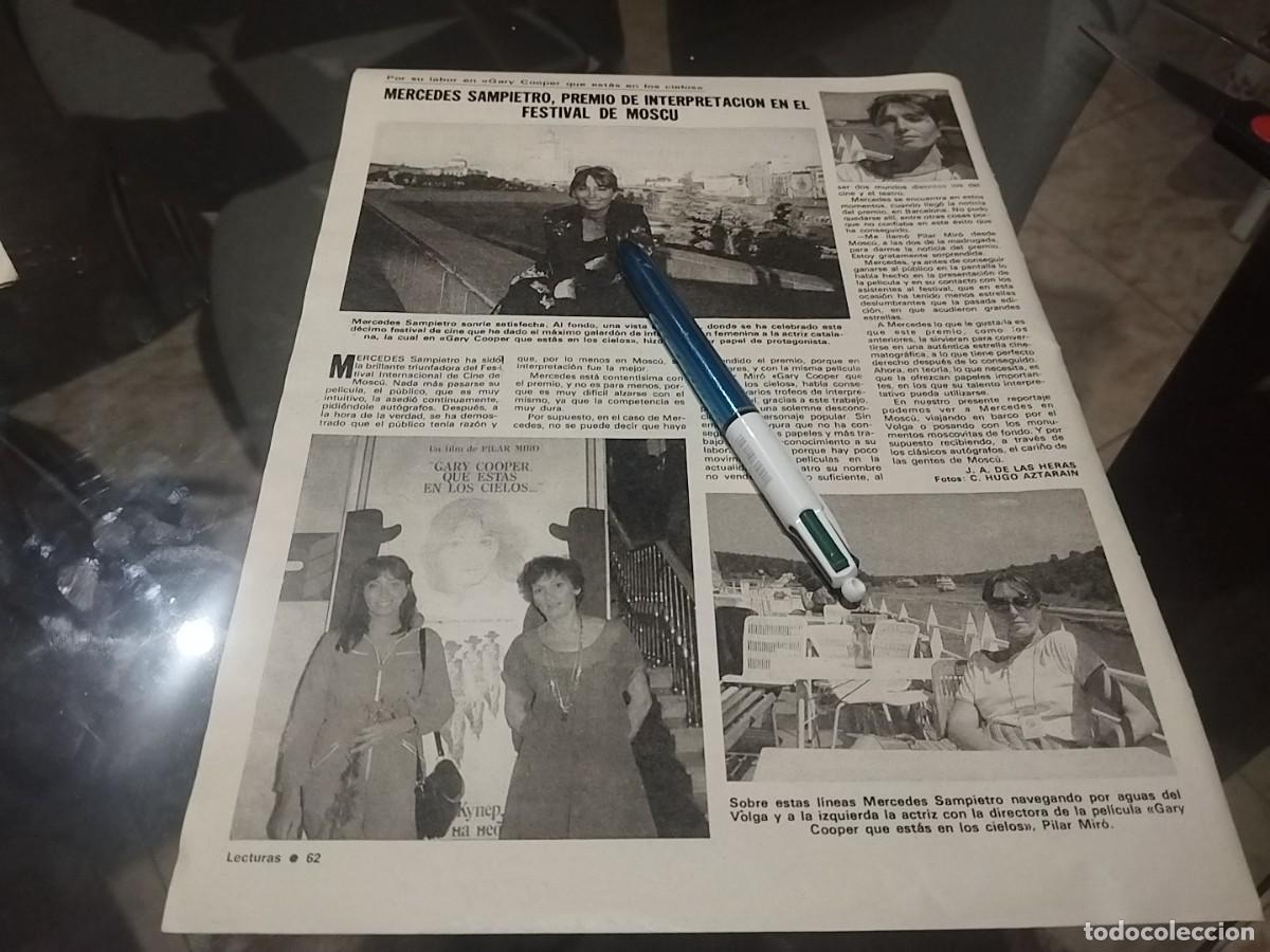 Coleccionismo de revistas y peri&oacute;dicos: MERCEDES SAMPIETRO RECORTE REVISTA 1981