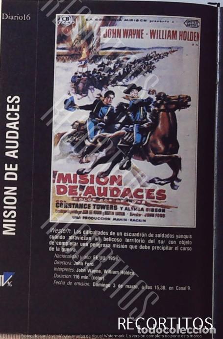 Coleccionismo de revistas y peri&oacute;dicos: MISION DE AUDACES WILLIAM HOLDEN JOHN WAYNE