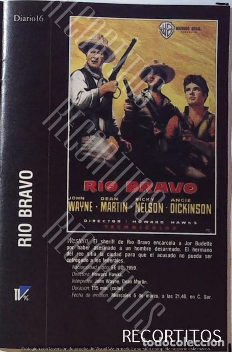 Coleccionismo de revistas y peri&oacute;dicos: RIOI BRAVO JOHN WAYNE DEAN MARTIN RICKY NELSON ANGIE DICKINSON YO COMPRO ESA MUJER FIORELLA FALTOYAN