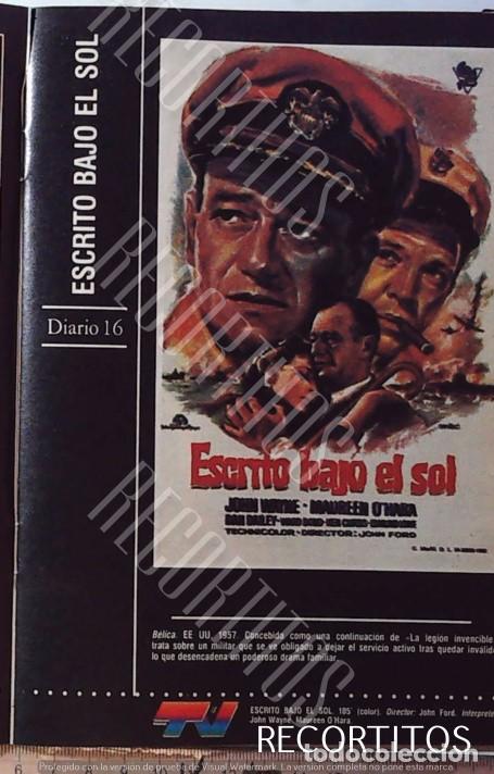 Coleccionismo de revistas y peri&oacute;dicos: ESCRITO BAJO EL SOL JOHN WAYNE MAUREEN OHARA KATHLEEN TURNER KARL MALDEN