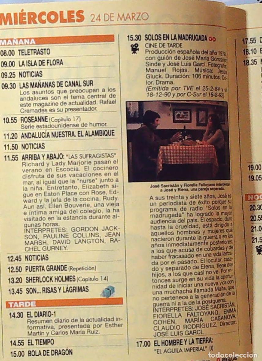 Coleccionismo de revistas y peri&oacute;dicos: SOLOS EN LA MADRUGADA JOSE SACRISTAN FIORELLA LATOYANNO FALTOYANO