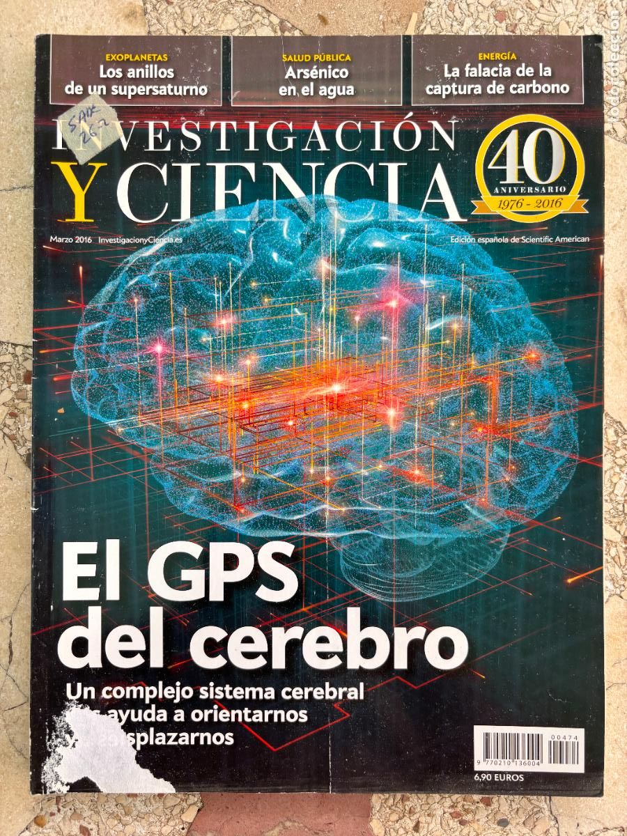 Coleccionismo de revistas y peri&oacute;dicos: INVESTIGACI&Oacute;N Y CIENCIA N&ordm; 474 A&Ntilde;O 2016. GPS DEL CEREBRO. ARS&Eacute;NICO EN EL AGUA. CAPTURA DE CARBONO.