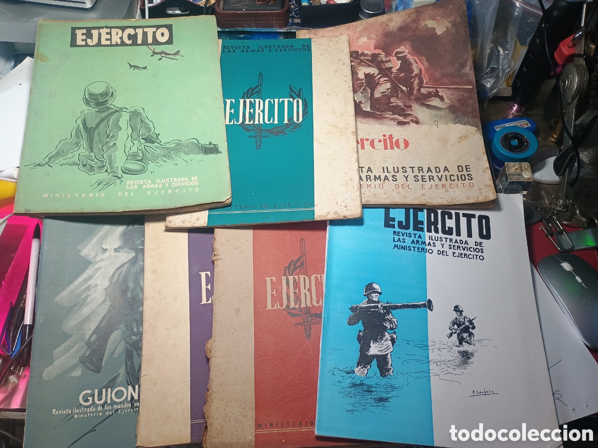 Coleccionismo de revistas y peri&oacute;dicos: 7 REVISTA EJERCITO : JUNIO 42,MARZO 45, FEBRERO 46 ,NOVIEMBRE 46,ABRIL 50, FEBERO JUNIO 58