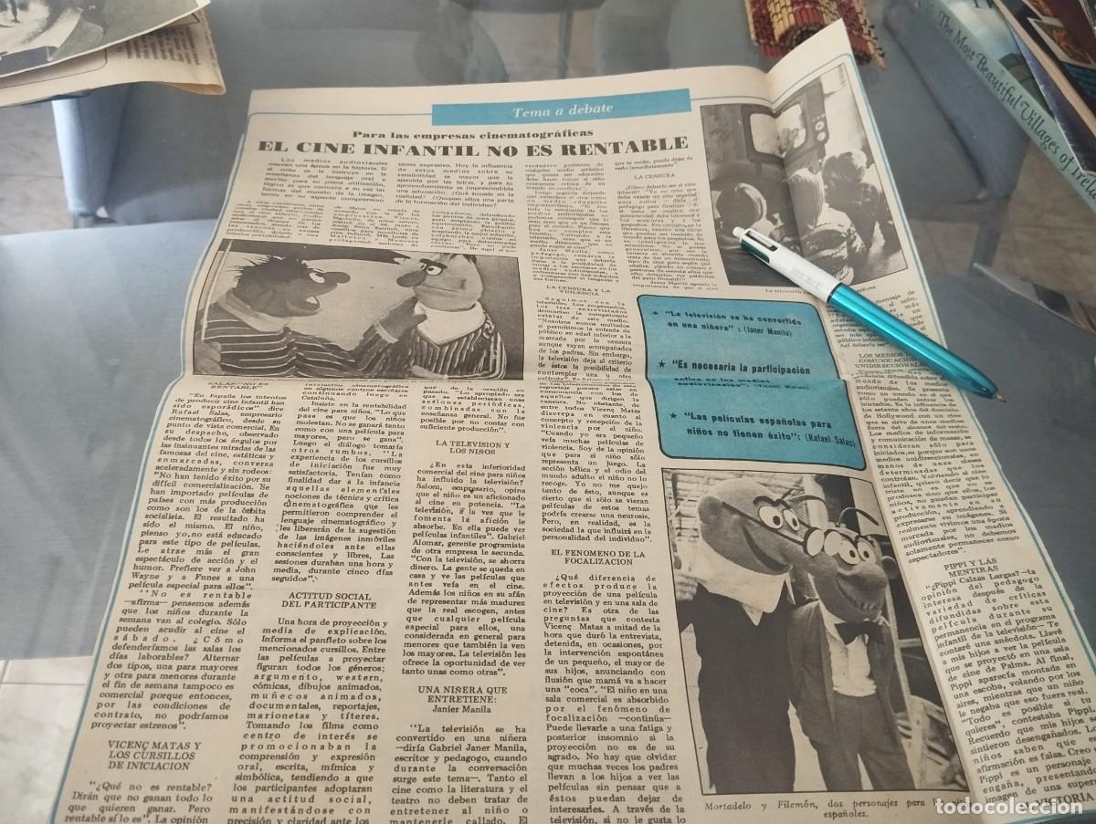 Coleccionismo de revistas y peri&oacute;dicos: MORTADELO Y FILEMON / BARRIO SESAMO EPI Y BLAS RECORTE PERIODICO 1975
