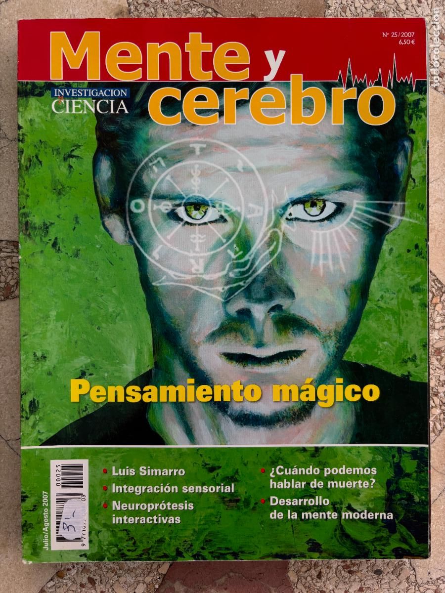 Coleccionismo de revistas y peri&oacute;dicos: MENTE & CEREBRO N&ordm; 25 A&Ntilde;O 2007. PENSAMIENTO M&Aacute;GICO. LUIS SIMARRO. NEUROPR&Oacute;TESIS INTERCTIVAS.