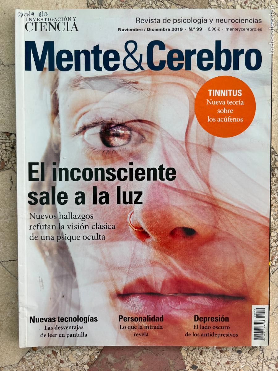Coleccionismo de revistas y peri&oacute;dicos: MENTE & CEREBRO N&ordm; 99 A&Ntilde;O 2019. EL INCONSCIENTE. LADO OSCURO DE LOS ANTIDEPRESIVOS. TINNITUS.