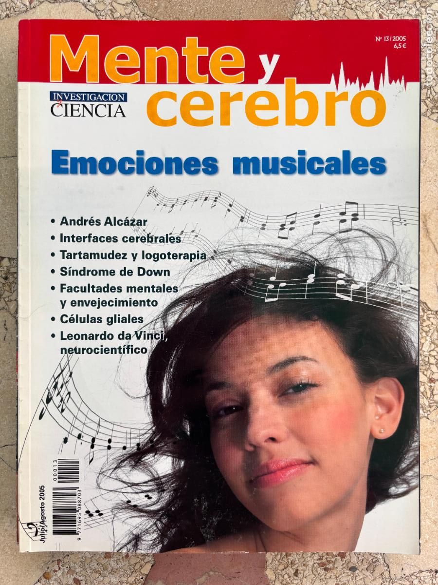 Coleccionismo de revistas y peri&oacute;dicos: MENTE & CEREBRO N&ordm; 13 A&Ntilde;O 2005. EMOCIONES MUSICALES. ANDR&Eacute;S ALC&Aacute;ZAR. TARTAMUDEZ Y LOGOTERAPIA.