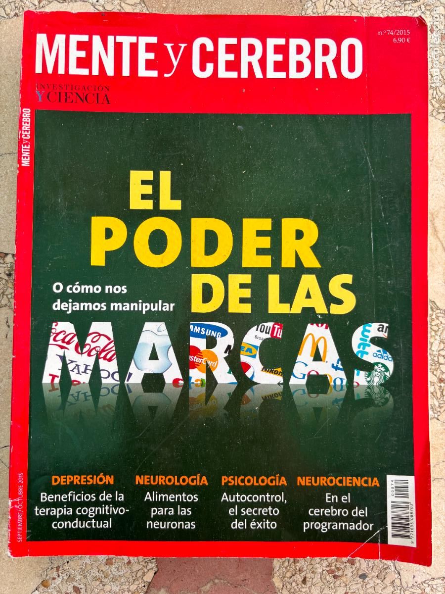 Coleccionismo de revistas y peri&oacute;dicos: MENTE & CEREBRO N&ordm; 74 A&Ntilde;O 2015. TERAPIA COGNITOVO-CONDUCTUAL. ALIMENTO PARA NEURONAS.