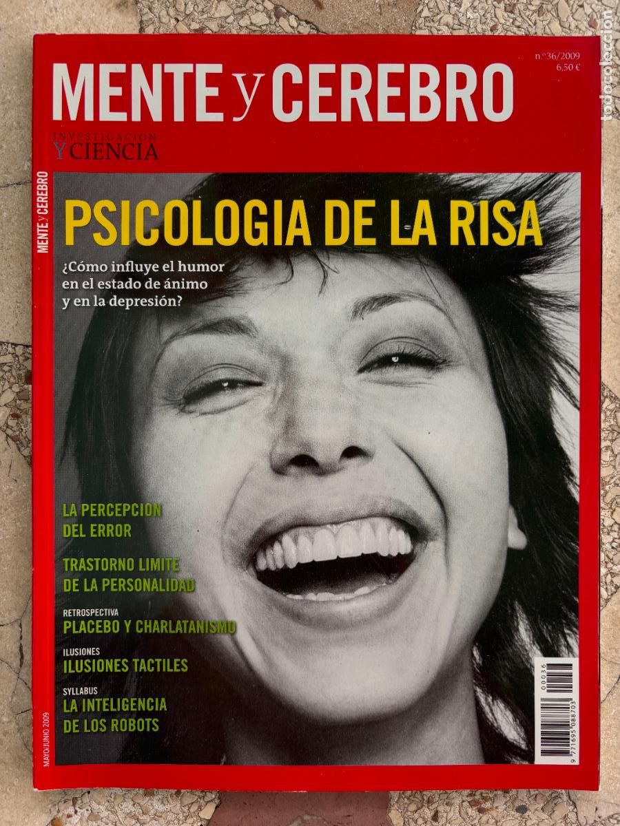 Coleccionismo de revistas y peri&oacute;dicos: MENTE & CEREBRO N&ordm; 36 A&Ntilde;O 2009. PSICOLOG&Iacute;A DE LA RISA. TLP. ILUSIONES T&Aacute;CTILES. INTELIGENCIA ROB&Oacute;TIC