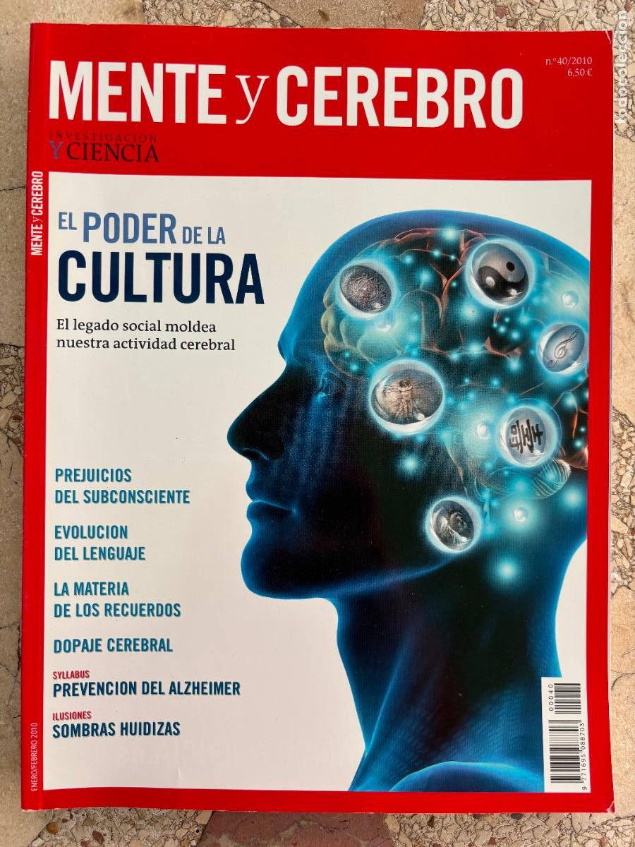Coleccionismo de revistas y peri&oacute;dicos: MENTE & CEREBRO N&ordm; 40 A&Ntilde;O 2010. PODER DE LA CULTURA. SUBCONSCIENTE. DOPAJE CEREBRAL. ALZHEIMER.