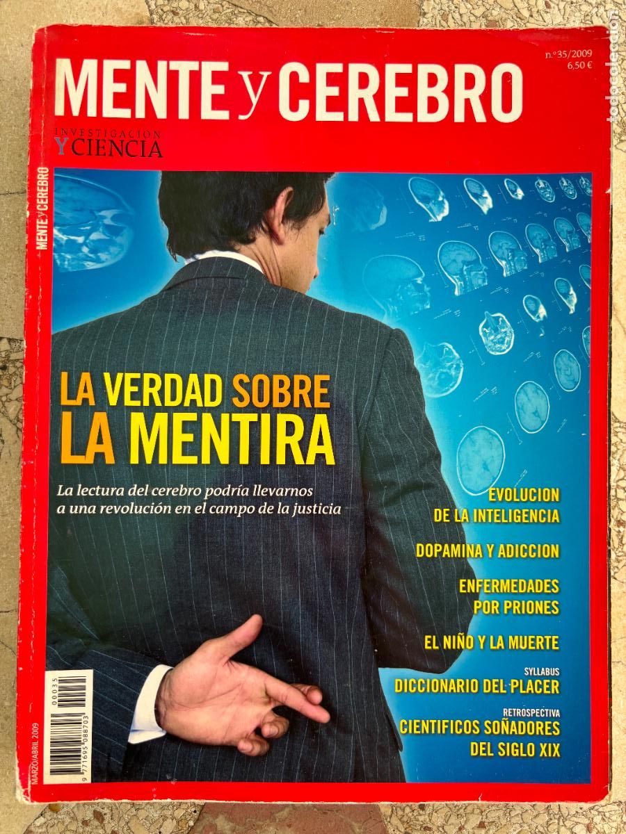 Coleccionismo de revistas y peri&oacute;dicos: MENTE & CEREBRO N&ordm; 35 A&Ntilde;O 2009. LA MENTIRA. DOPAMINA Y ADICCI&Oacute;N. ENFERMEDAD POR PRIONES.