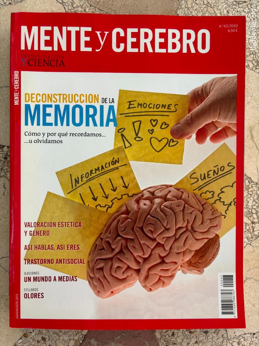 Coleccionismo de revistas y peri&oacute;dicos: MENTE & CEREBRO N&ordm; 43 A&Ntilde;O 2010. MEMORIA. TRASTORNO ANTISOCIAL. SYLLABUS. VALORACI&Oacute;N EST&Eacute;TICA.