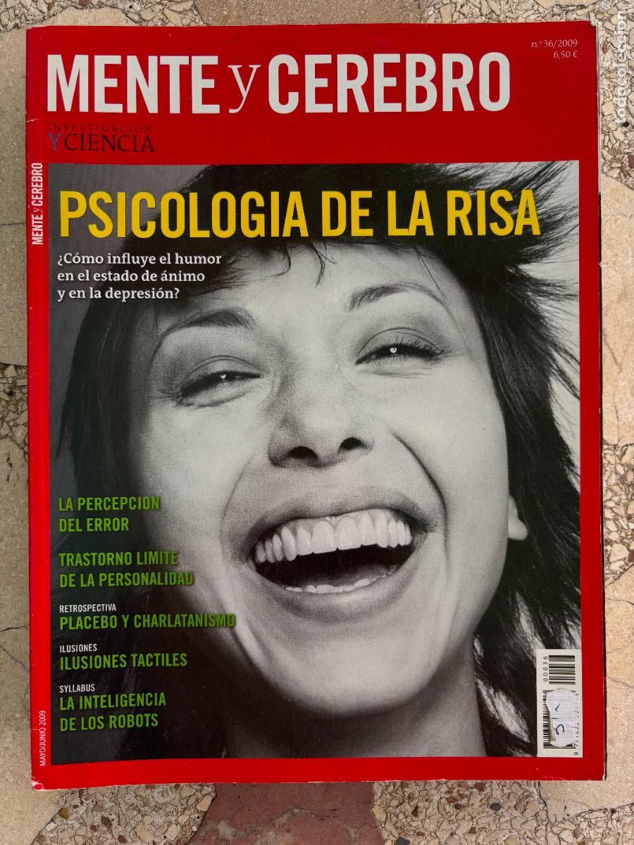 Coleccionismo de revistas y peri&oacute;dicos: MENTE & CEREBRO N&ordm; 36 A&Ntilde;O 2009. PSICOLOG&Iacute;A DE LA RISA. TLP. ILUSIONES T&Aacute;CTILES. INTELIGENCIA ROB&Oacute;TIC