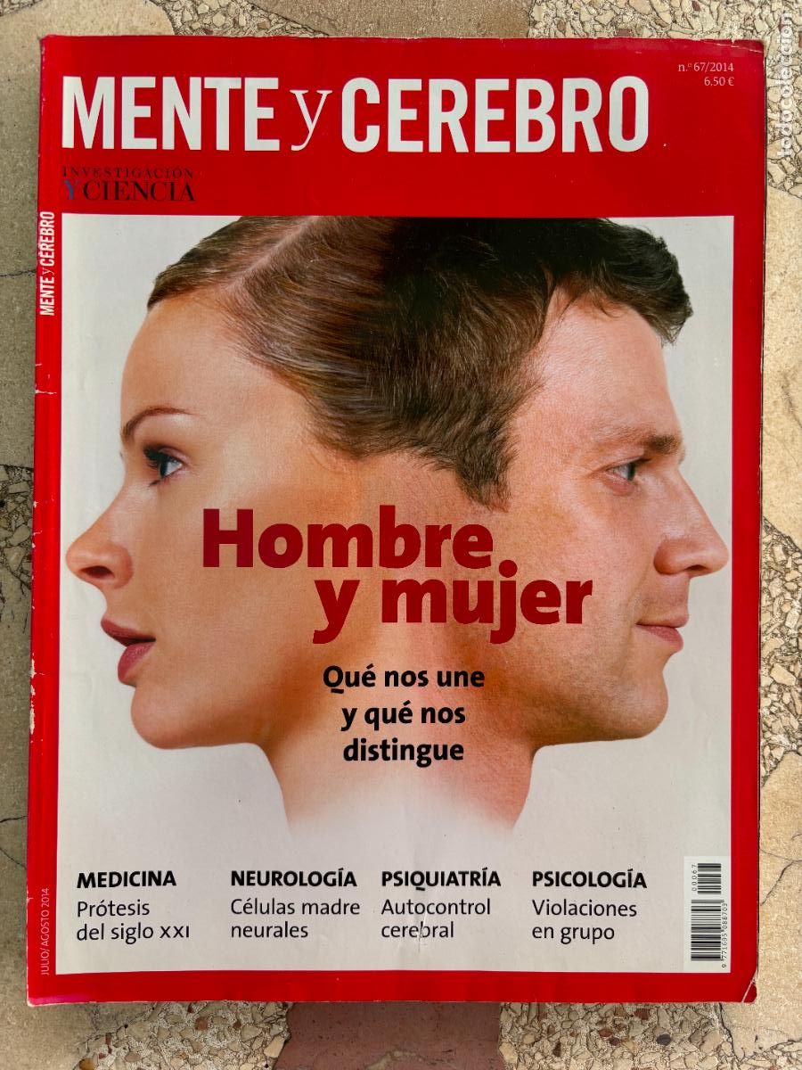 Coleccionismo de revistas y peri&oacute;dicos: MENTE & CEREBRO N&ordm; 67 A&Ntilde;O 2014. HOMBRE Y MUJER. PR&Oacute;TESIS DEL SIGLO XXI. C&Eacute;LULAS MADRE NEURONALES.