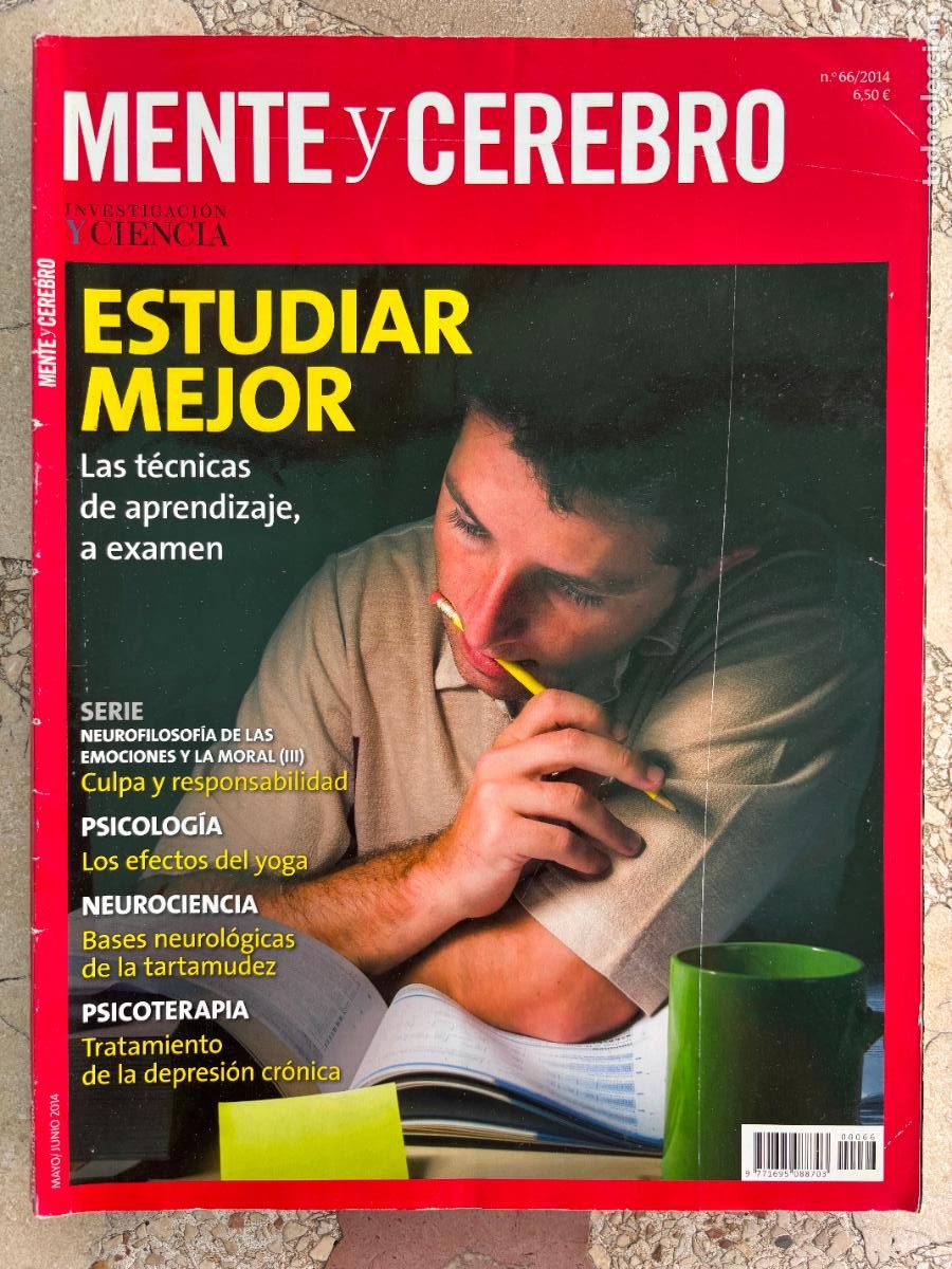 Coleccionismo de revistas y peri&oacute;dicos: MENTE & CEREBRO N&ordm; 66 A&Ntilde;O 2014. ESTUDIAR MEJOR. EFECTOS DEL YOGA. PSICOTERAPIA. TARTAMUDEZ.