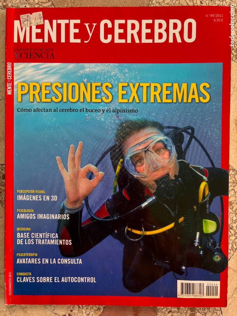 Coleccionismo de revistas y peri&oacute;dicos: MENTE & CEREBRO N&ordm; 49 A&Ntilde;O 2011. PRESIONES EXTRAMAS. IM&Aacute;GENES EN 3D. AUTOCONTROL. AVATARES.